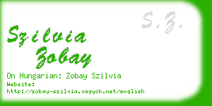 szilvia zobay business card